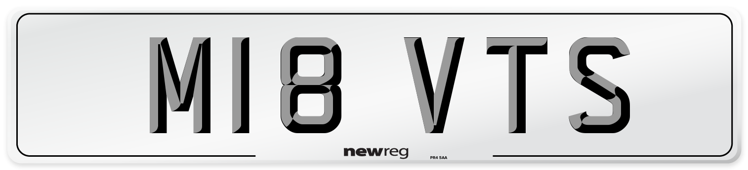 M18 VTS Number Plate from New Reg